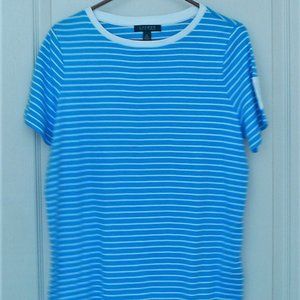 Ralph Lauren Turquoise Striped Knit Shirt 1X